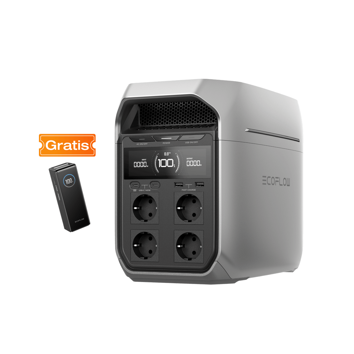 EcoFlow DELTA 3 Plus tragbare Powerstation mit X-Boost-Technologie bis 3600W